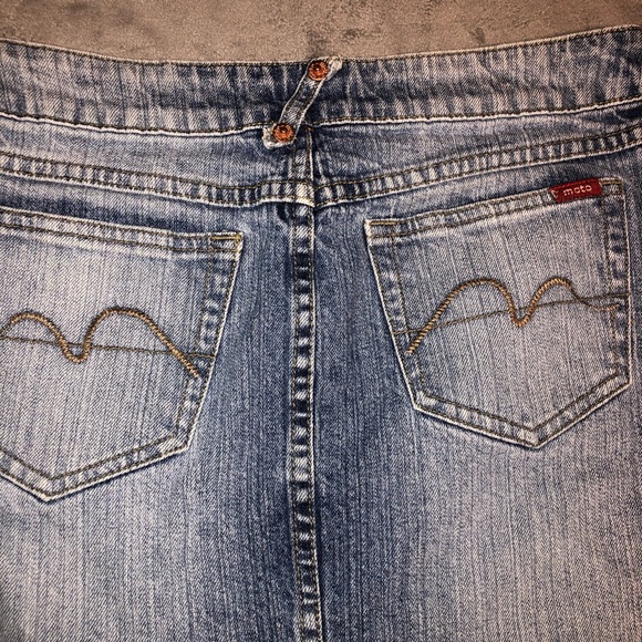 🛍Moto denim skirt Size 30 - Picture 5 of 7